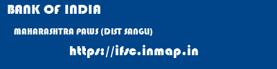 BANK OF INDIA  MAHARASHTRA PALUS (DIST SANGLI)    ifsc code